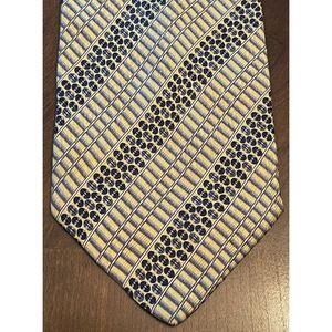 Bettini Gold Blue Men’s Neck Tie Made In Italy